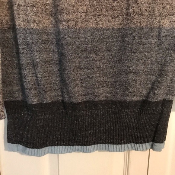 GAP X-Small Colorblock Turtleneck Sweater Tunic Turtleneck Shawl Collar Neutral - Picture 2 of 8